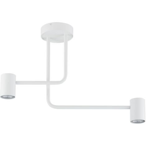 Plafonnier moderne blanc 2 spots Luis GU10 25W Sigma (1/4)