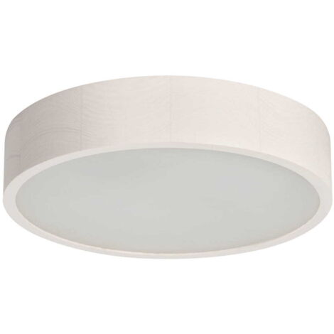 Plafonnier Kanlux Jasmin rond bois blanchi 2xE27 38cm