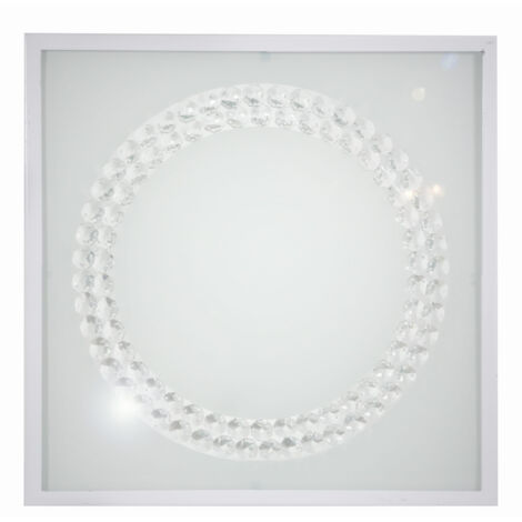 Plafonnier LED Candellux LUX 29x29 16W 6500K blanc (1/2)