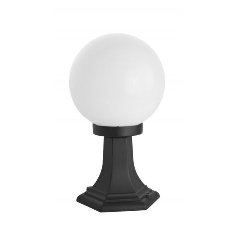 Borne jardin boule 20 cm noire E27 IP43 SU-MA KULE PMMA (1/4)