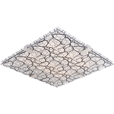 Plafonnier LED Candellux Fiera 31x31 9W 4000K noir (1/2)