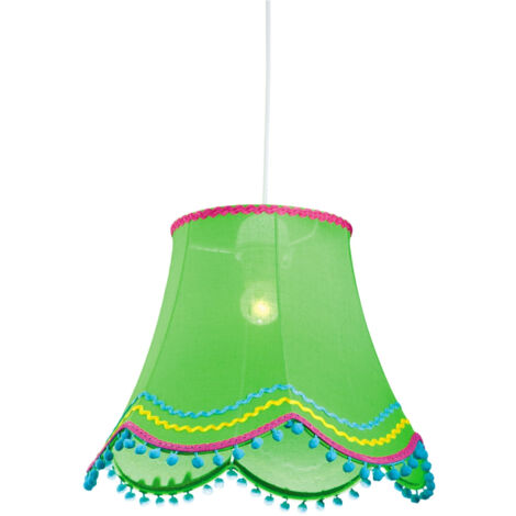 Suspension Candellux Arlekin Ø35 vert tissu E27 blanc (1/2)