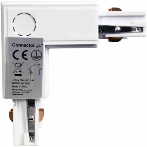 Connecteur de lampe pour rail d'éclairage blanc à 3 circuits Type : LD (1/3)