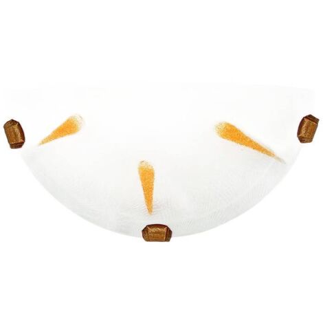 Plafonnier Candellux Lancia verre laiton/blanc 30cm E27 (1/3)