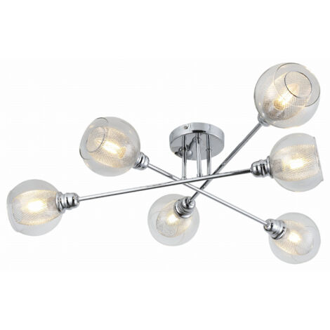 Suspension Candellux Dixi 36-61362 chromée 6xE14 80cm (1/4)
