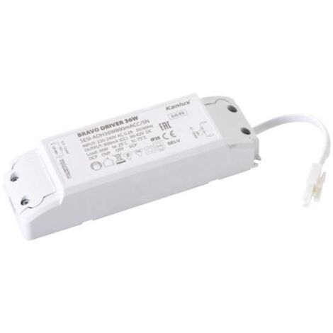 Kanlux – Alimentation LED 36W pour panneaux – Tension 220-240V – Protection contre surcharges et courts-circuits – Usage intérieur uniquement