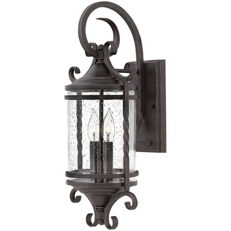 Lampe murale CASA E14 40W IP44 Aluminium, verre en verre Altschwarz L: 23,6 cm b: 24,8 cm Ø24.8 cm (1/4)