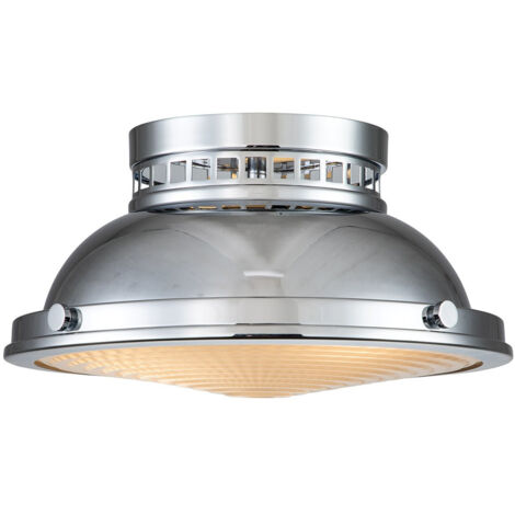 Plafond Amelia E27 2x40w Areal Chrome Polied, verre H: 17 cm B: 32,3 cm Dimmable (1/5)