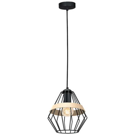 Suspension Milagro CLIFF MLP5524 noire bois E27 Ø21 (1/5)