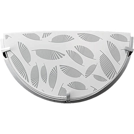 Plafonnier Candellux FIKUS verre chrome/blanc 29cm E27 (1/2)