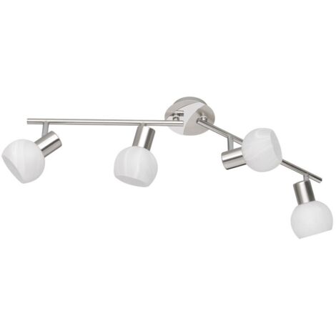 Spot Plafonnier 4 Led Orientable Antibes Nickel Trio Lighting (1/3)