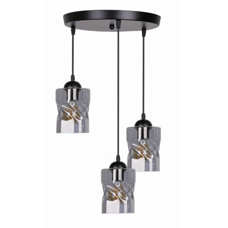 Lustre Candellux Felis 3xE27 noir/gris, variateur (1/2)