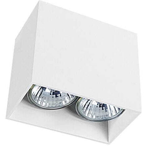 Spot plafonnier Nowodvorski GAP blanc alu 2xGU10 IP20 (1/2)