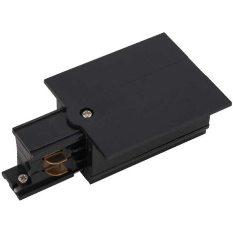 Embout alim rail encastré 3 circuits noir droit Nowodvorski 8690 (1/4)