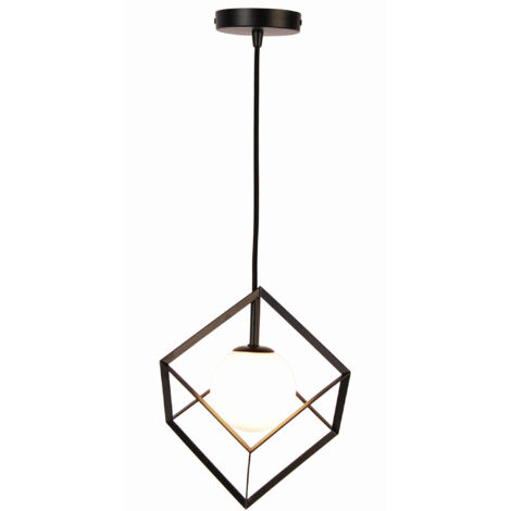 Suspension Candellux Weert Ø15 noir/blanc G9 1 lumière (1/2)
