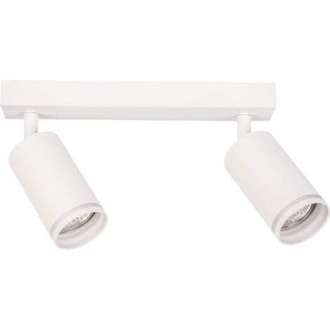 Applique-plafonnier 2 spots GU10 blanc PARIS Polux