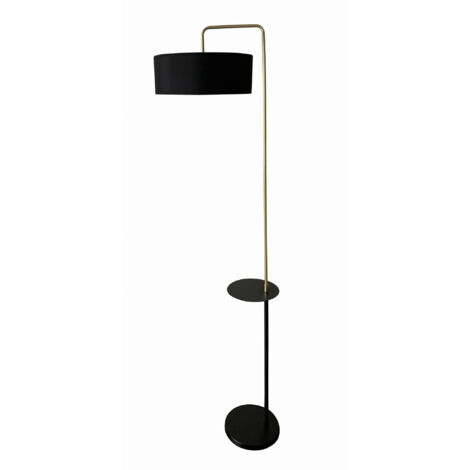 Lampadaire Candellux Impact noir E27 avec tablette (1/2)