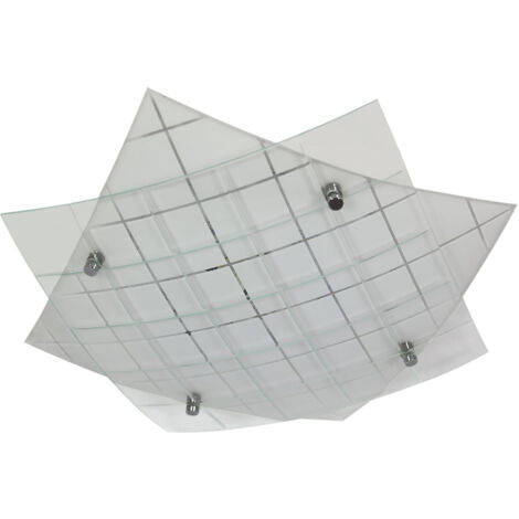 Plafonnier LED Candellux Dublos blanc 31cm 9W 6200K (1/2)