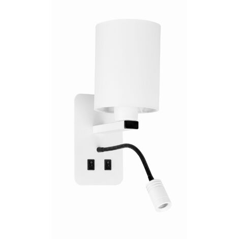 Applique Candellux Magnum blanc/noir 2 lumières LED E27 (1/3)