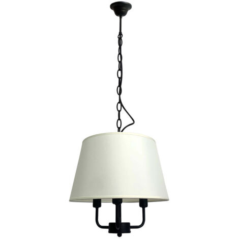 Suspension Candellux PASTERI 3xE14 noire/écru Ø32cm (1/4)