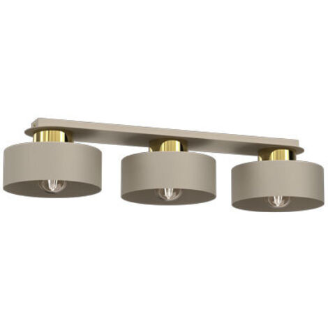 Plafonnier barre crème doré éclat Marti 3xE27 Luminex