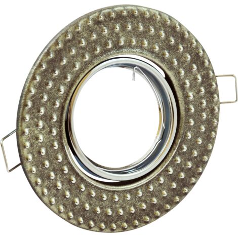 Spot encastré métal rond 2en1 argent MR16 Polux FOBOS (1/4)