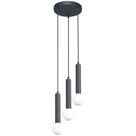 Suspension ronde moderne noir/blanc 3xG9 FILANO Italux (1/3)