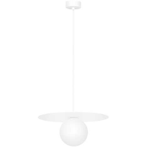 Suspension Kaja ROBIN blanche Ø25cm métal verre 1xG9 (1/5)