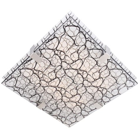 Plafonnier Candellux Fiera 40x40 verre chromé 3xE27 (1/2)