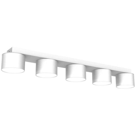 Plafonnier métal Milagro Dixie blanc 5 spots GX53 20W (1/5)