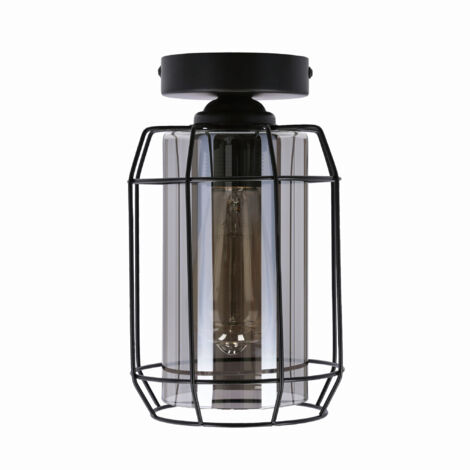 Plafonnier Candellux Jonera noir fumé E27 40W 15 cm (1/4)