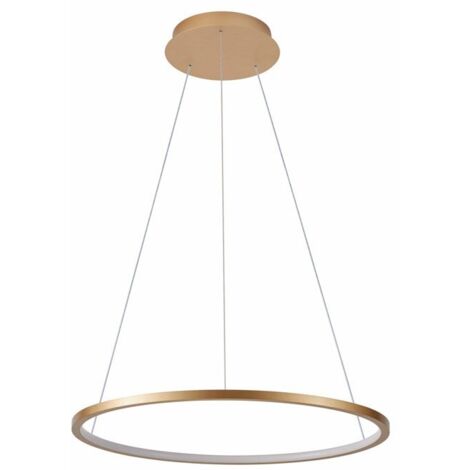 Suspension minimaliste dorée anneau LED 24W Vinola (1/2)