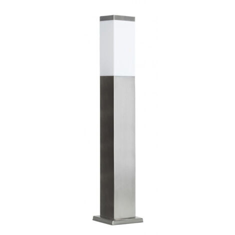 Borne lumineuse carrée 65 cm E27 argent IP44 SU-MA (1/3)