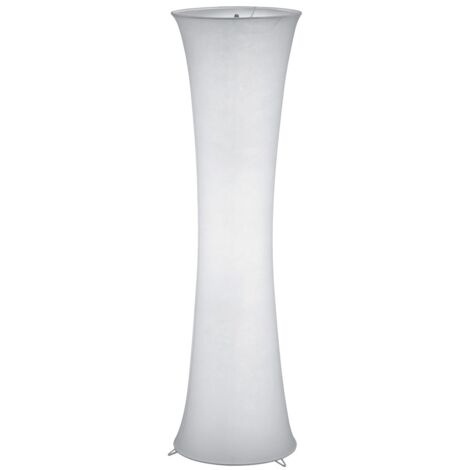 Lampadaire Cylindre Évasé Gravis Tissu Blanc 2xE27 Trio Lighting