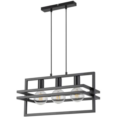 Suspension loft indus noire Merci 3xE27 Sigma Lighting (1/2)
