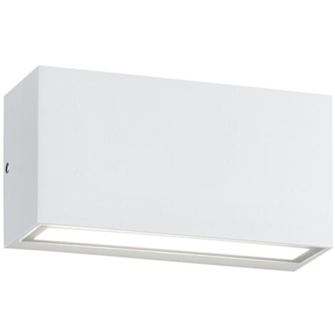 Trent Applique Rectangulaire Led IP65 Blanc Double Lumière Trio Lighting