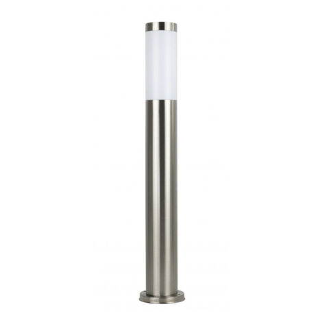 Borne lumineuse extérieure inox argent 65 cm E27 IP44 (1/2)