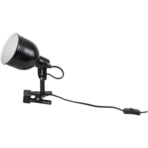 Lampe de nuit à pince Rabalux noire industrielle E14 Flint 3092 (1/5)