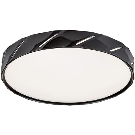 Plafonnier LED 39 cm 25W noir mat rond Nessira Rabalux (1/5)