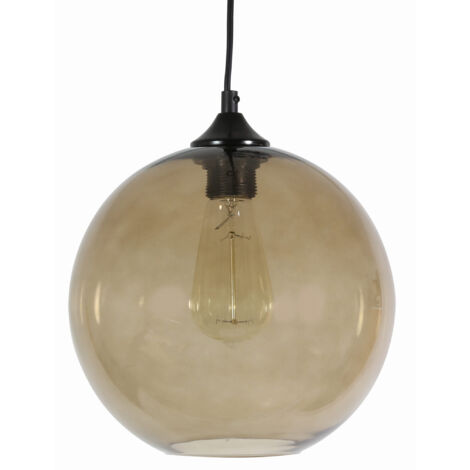 Suspension Candellux Edison verre noir Ø25 1xE27 IP20 (1/2)