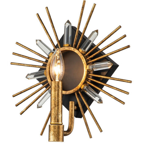 Elstead Sun King Applique Bougie, Feuille d'Or (1/5)
