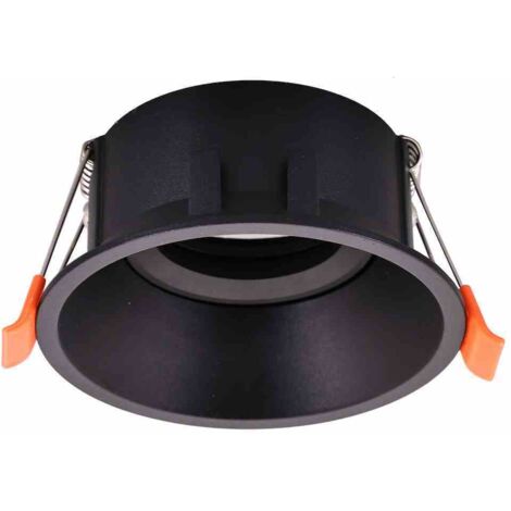 Spot de plafond encastré rond mobile 1xGU10 IP20 noir (1/5)