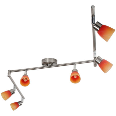 Lustre plafond métal Candellux DROPS 6xG9 orange satiné (1/2)