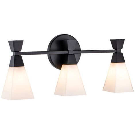 Elstead Bowtie Applique de Salle de Bain 3 Lumières, Noir Mat IP44 (1/5)