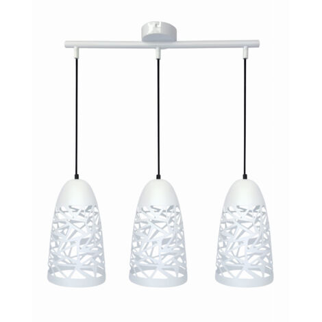 Suspension métal Candellux Sabrin 33-54876 blanc 3xE27 (1/2)