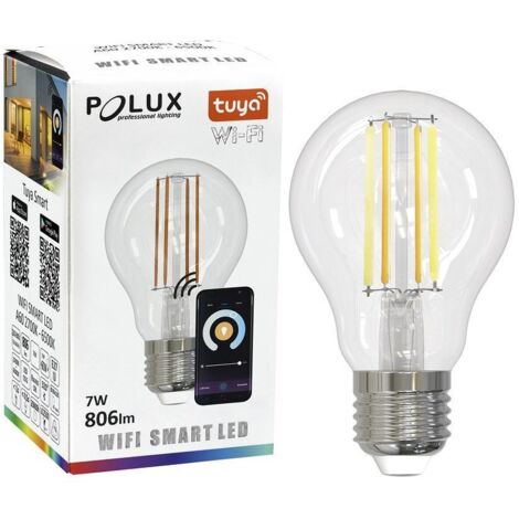 Ampoule LED Filament WiFi Tuya E27 7W 806lm CCT Polux (1/2)