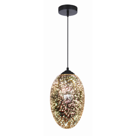 Suspension Candellux Galactic verre Ø20 noir multicolore (1/2)