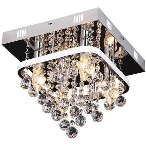 Plafonnier cristal LED 23W chromé 30 cm Pallas Rabalux (1/4)