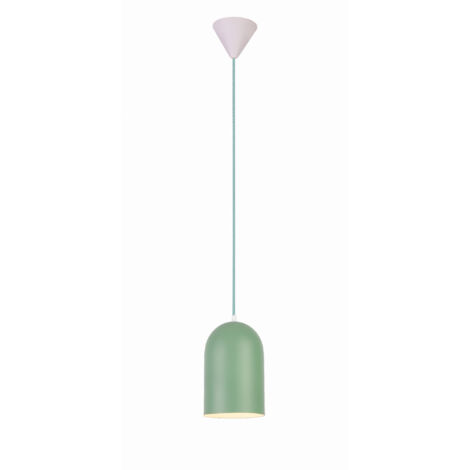 Suspension Candellux OSS verte métal Ø15cm H110cm E27 (1/2)