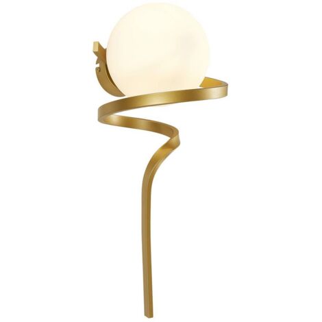 Lampe murale Sarabi E27 1x max.20W Gol en métal, verre verre L: 20 cm H: 44 cm Ø15 cm Dimmable (1/3)